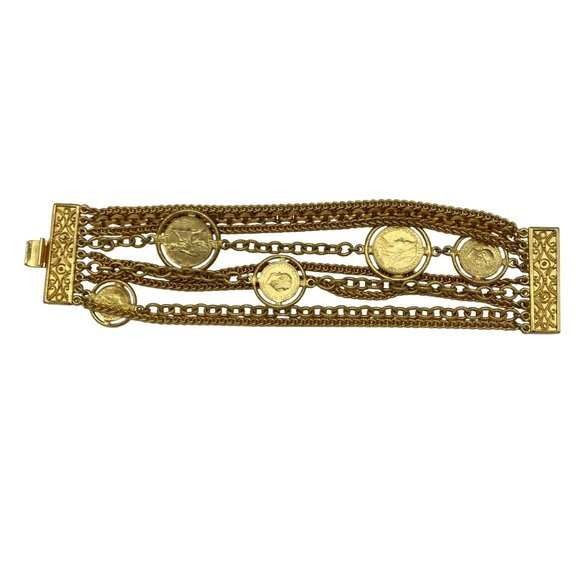 Ben-Amun 9-Strand Chains and Coins Bracelet - Picture 1 of 6